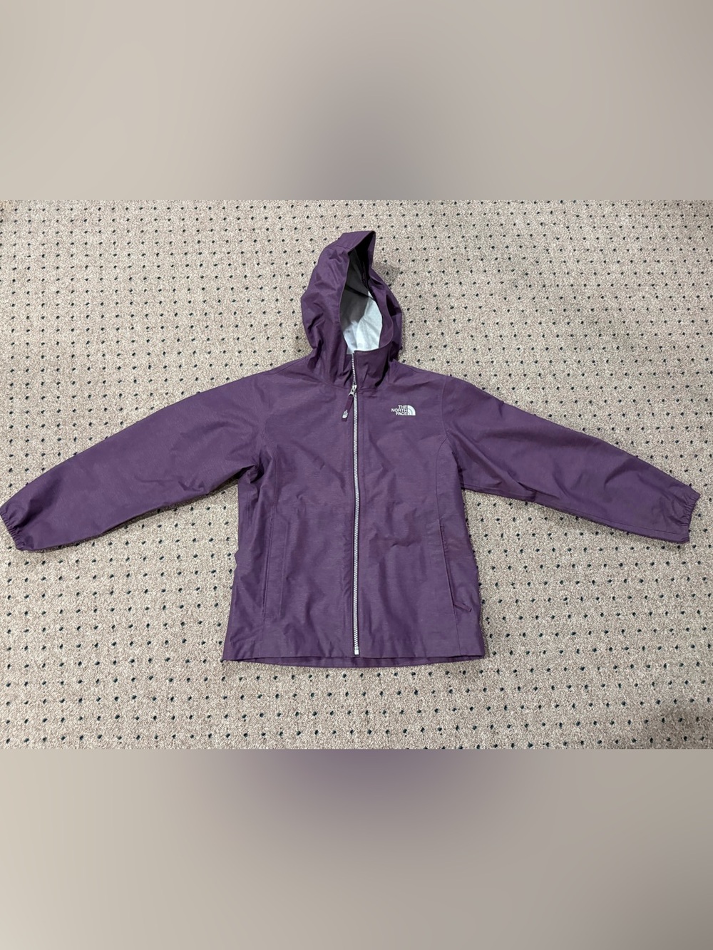 The North Face Kids Purple Hooded Rain Jacket